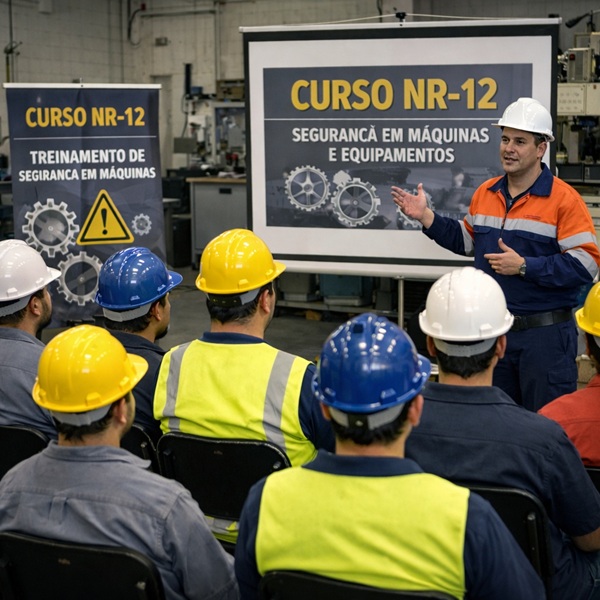 Curso NR12 presencial realizado na própria empresa