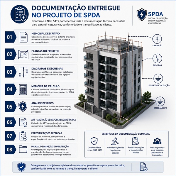 Documentação entregue no projeto de SPDA